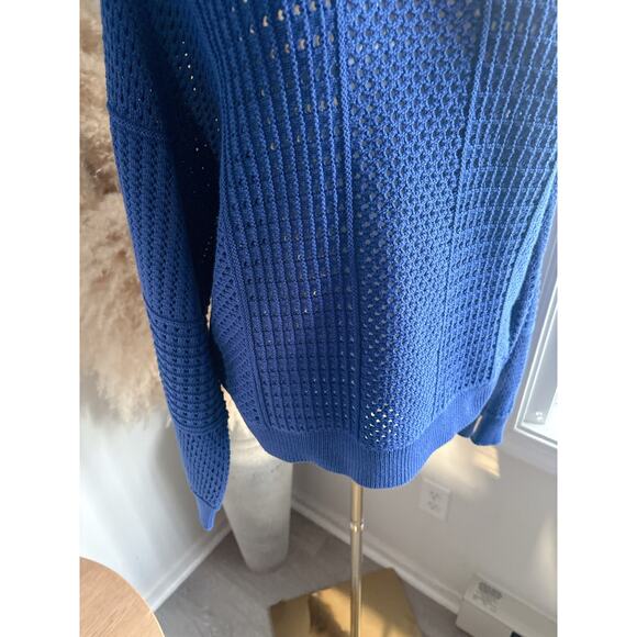 Anthropologie Moth Reese Kimono Blue Boatneck Sweater Womens Small - Picture 6 of 11